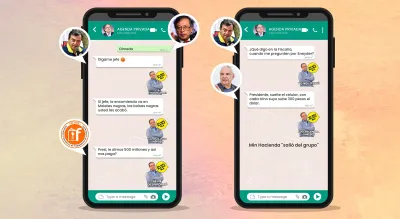 Imagen humorística de un chat de whatsapp de Petro